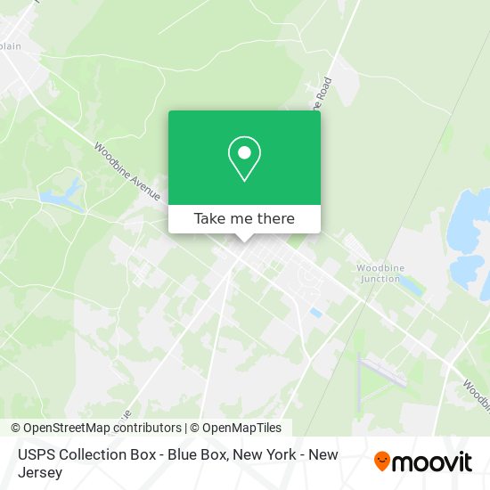 Mapa de USPS Collection Box - Blue Box