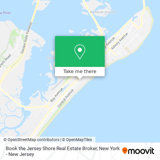 Book the Jersey Shore Real Estate Broker map