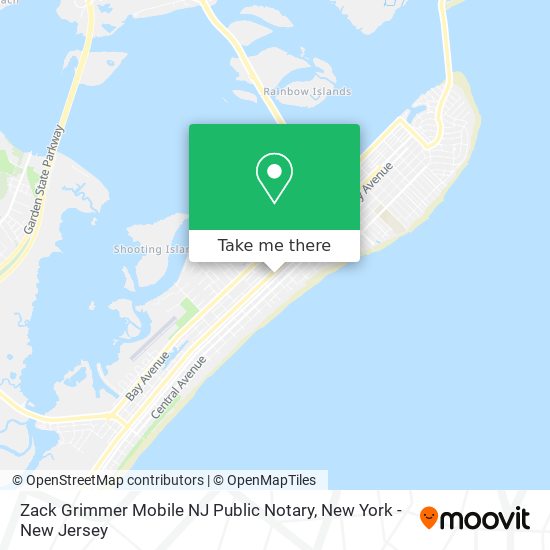 Mapa de Zack Grimmer Mobile NJ Public Notary