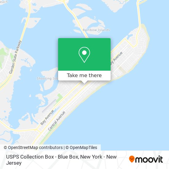 Mapa de USPS Collection Box - Blue Box