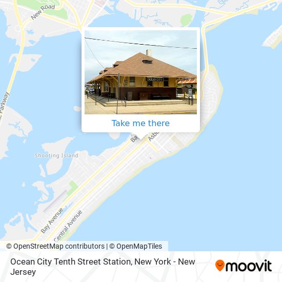 Mapa de Ocean City Tenth Street Station