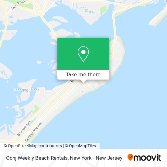 Mapa de Ocnj Weekly Beach Rentals