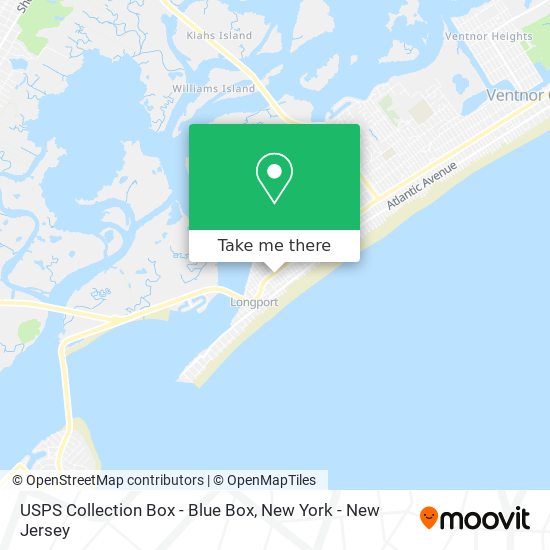 USPS Collection Box - Blue Box map