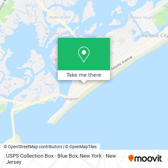 USPS Collection Box - Blue Box map