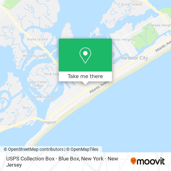 Mapa de USPS Collection Box - Blue Box