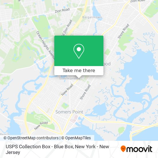 USPS Collection Box - Blue Box map