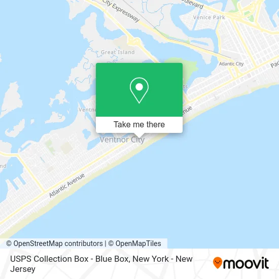 USPS Collection Box - Blue Box map