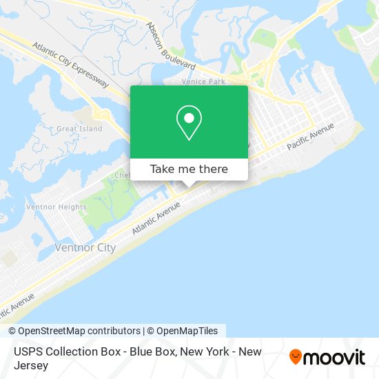 USPS Collection Box - Blue Box map