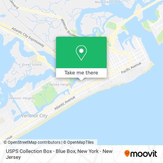 USPS Collection Box - Blue Box map