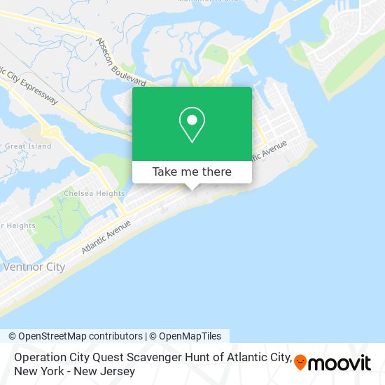 Mapa de Operation City Quest Scavenger Hunt of Atlantic City