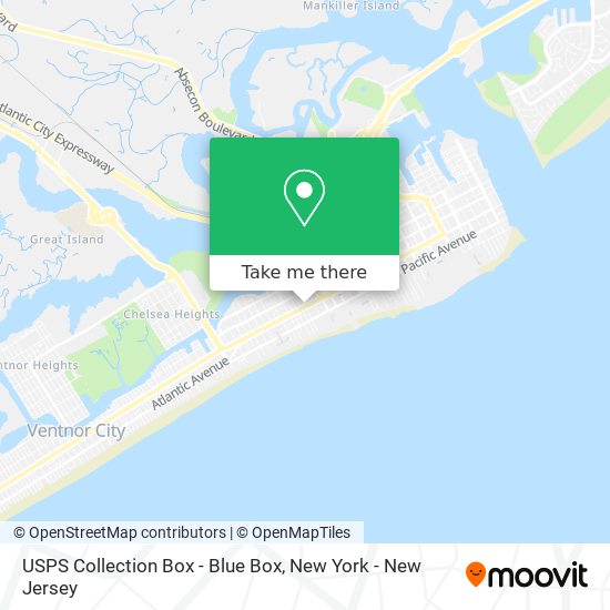 USPS Collection Box - Blue Box map