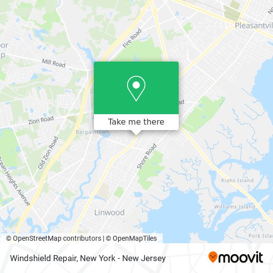 Windshield Repair map