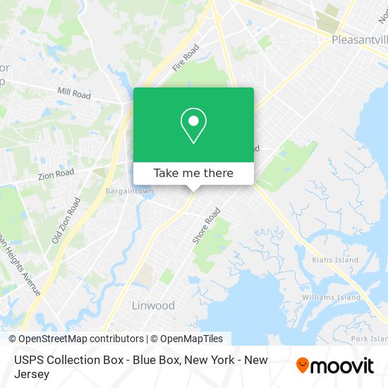 USPS Collection Box - Blue Box map