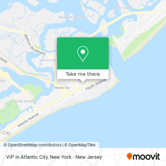 VIP in Atlantic City map