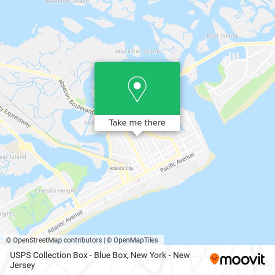 USPS Collection Box - Blue Box map