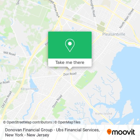 Mapa de Donovan Financial Group - Ubs Financial Services