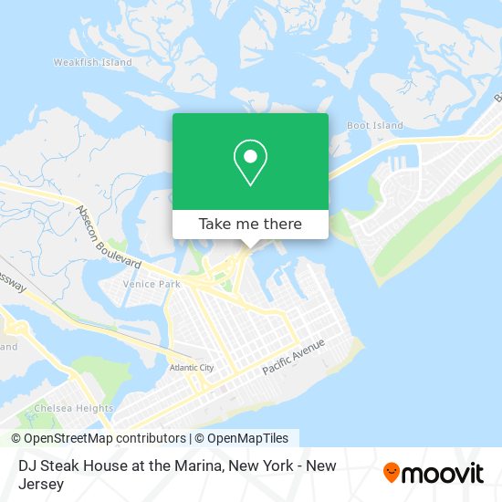 DJ Steak House at the Marina map