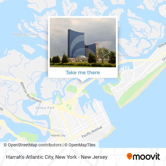 Mapa de Harrah's-Atlantic City