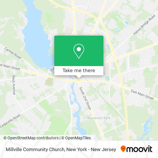 Millville Community Church map