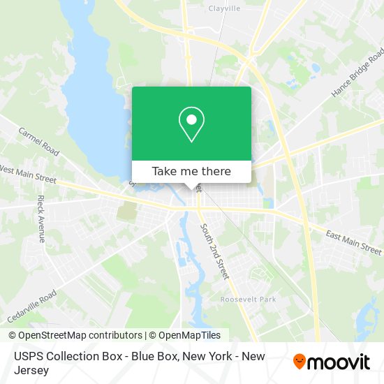 USPS Collection Box - Blue Box map