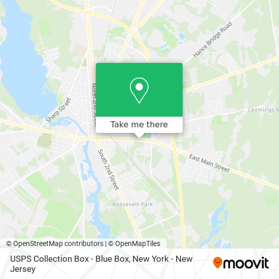 Mapa de USPS Collection Box - Blue Box