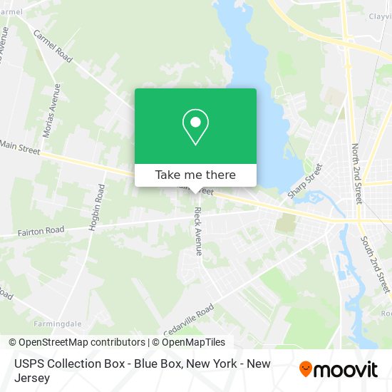 Mapa de USPS Collection Box - Blue Box