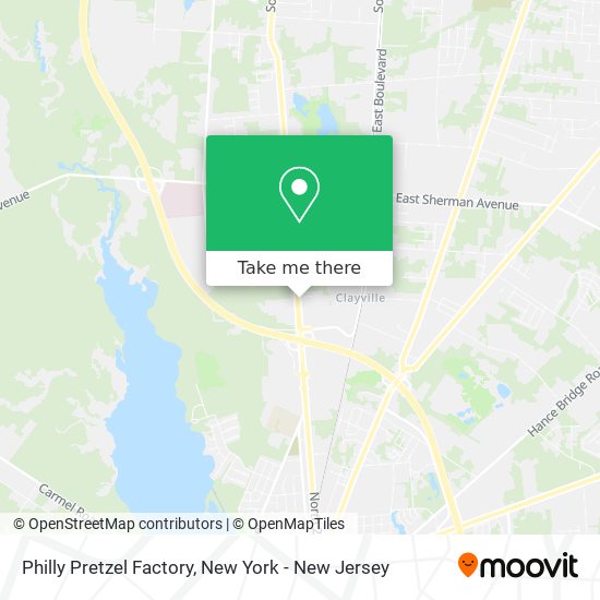 Mapa de Philly Pretzel Factory