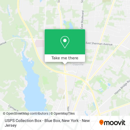 USPS Collection Box - Blue Box map