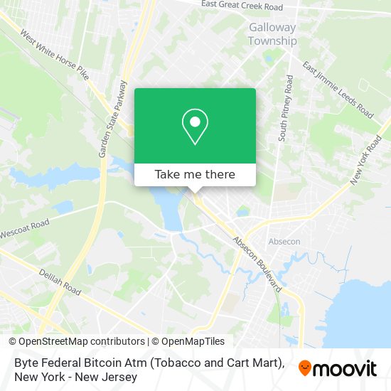 Mapa de Byte Federal Bitcoin Atm (Tobacco and Cart Mart)