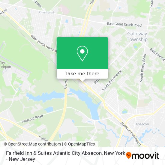 Fairfield Inn & Suites Atlantic City Absecon map