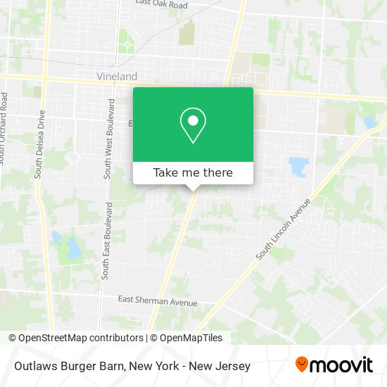 Outlaws Burger Barn map