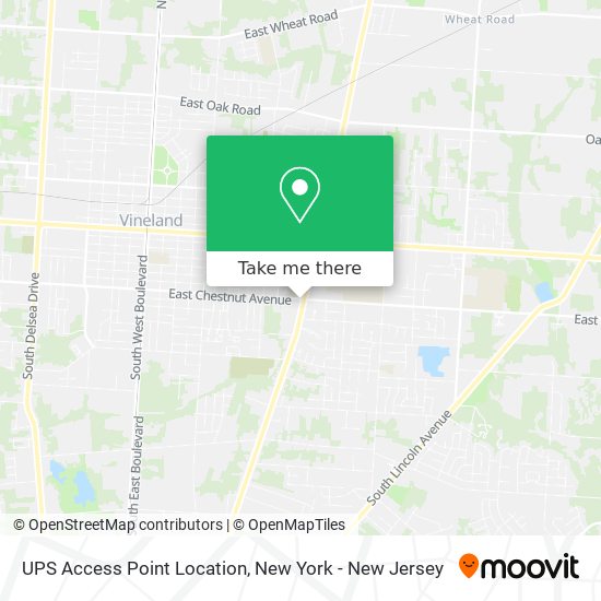 UPS Access Point Location map