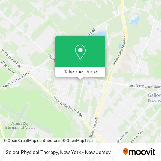 Mapa de Select Physical Therapy