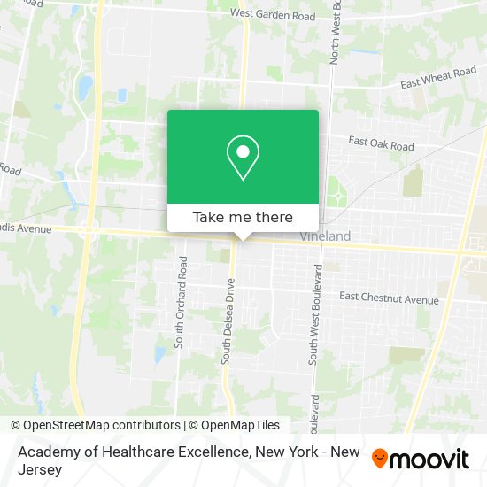 Academy of Healthcare Excellence map