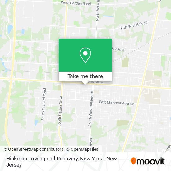 Hickman Towing and Recovery map