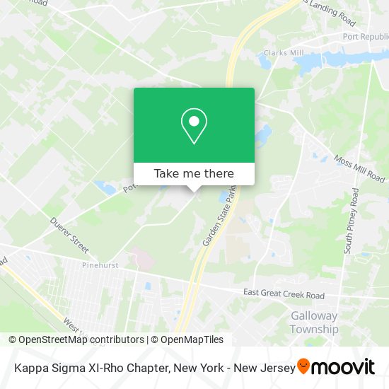 Kappa Sigma XI-Rho Chapter map