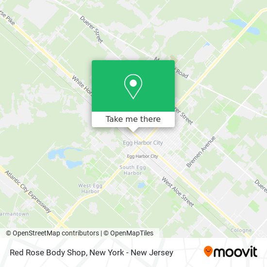 Red Rose Body Shop map