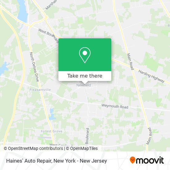 Haines' Auto Repair map
