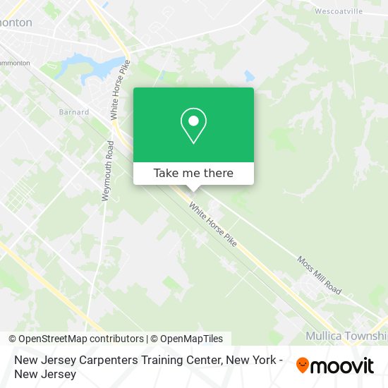 Mapa de New Jersey Carpenters Training Center