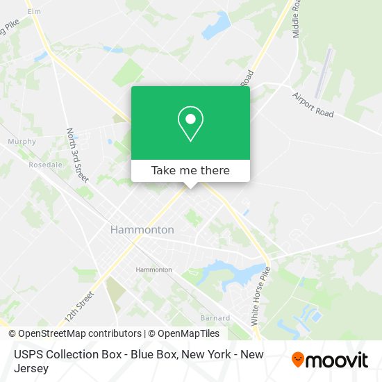 USPS Collection Box - Blue Box map