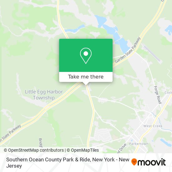 Southern Ocean County Park & Ride map