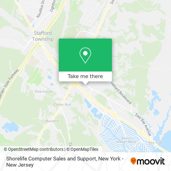 Shorelife Computer Sales and Support map