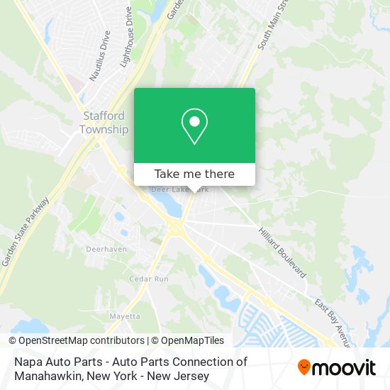 Napa Auto Parts - Auto Parts Connection of Manahawkin map