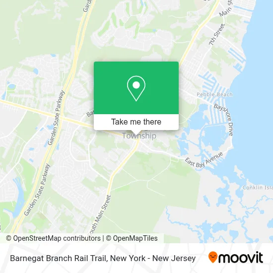 Barnegat Branch Rail Trail map