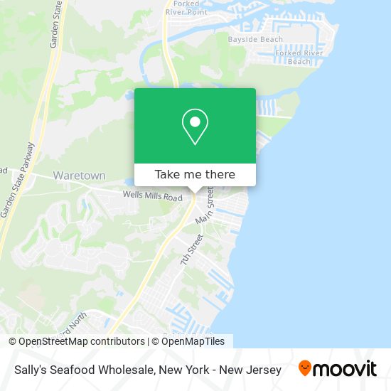 Sally's Seafood Wholesale map