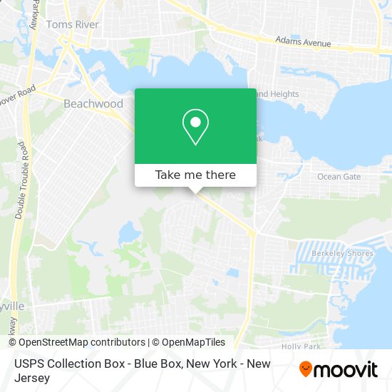 Mapa de USPS Collection Box - Blue Box