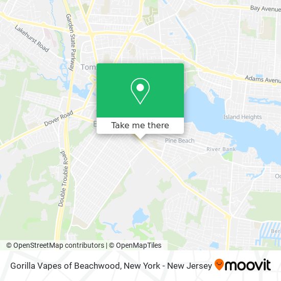 Mapa de Gorilla Vapes of Beachwood