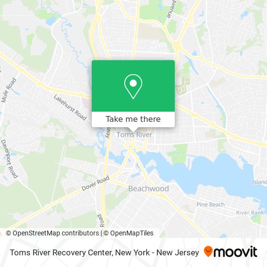 Toms River Recovery Center map