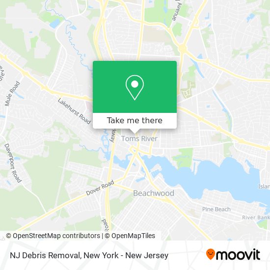 NJ Debris Removal map