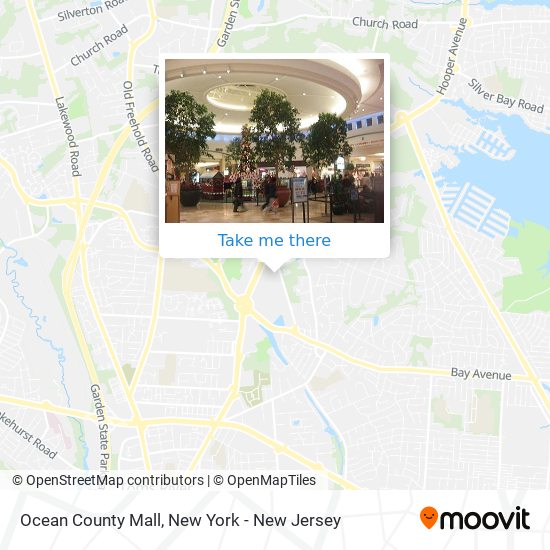 Mapa de Ocean County Mall